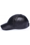 Siyah Deri Nakışlı Unisex Beyzbol Şapka